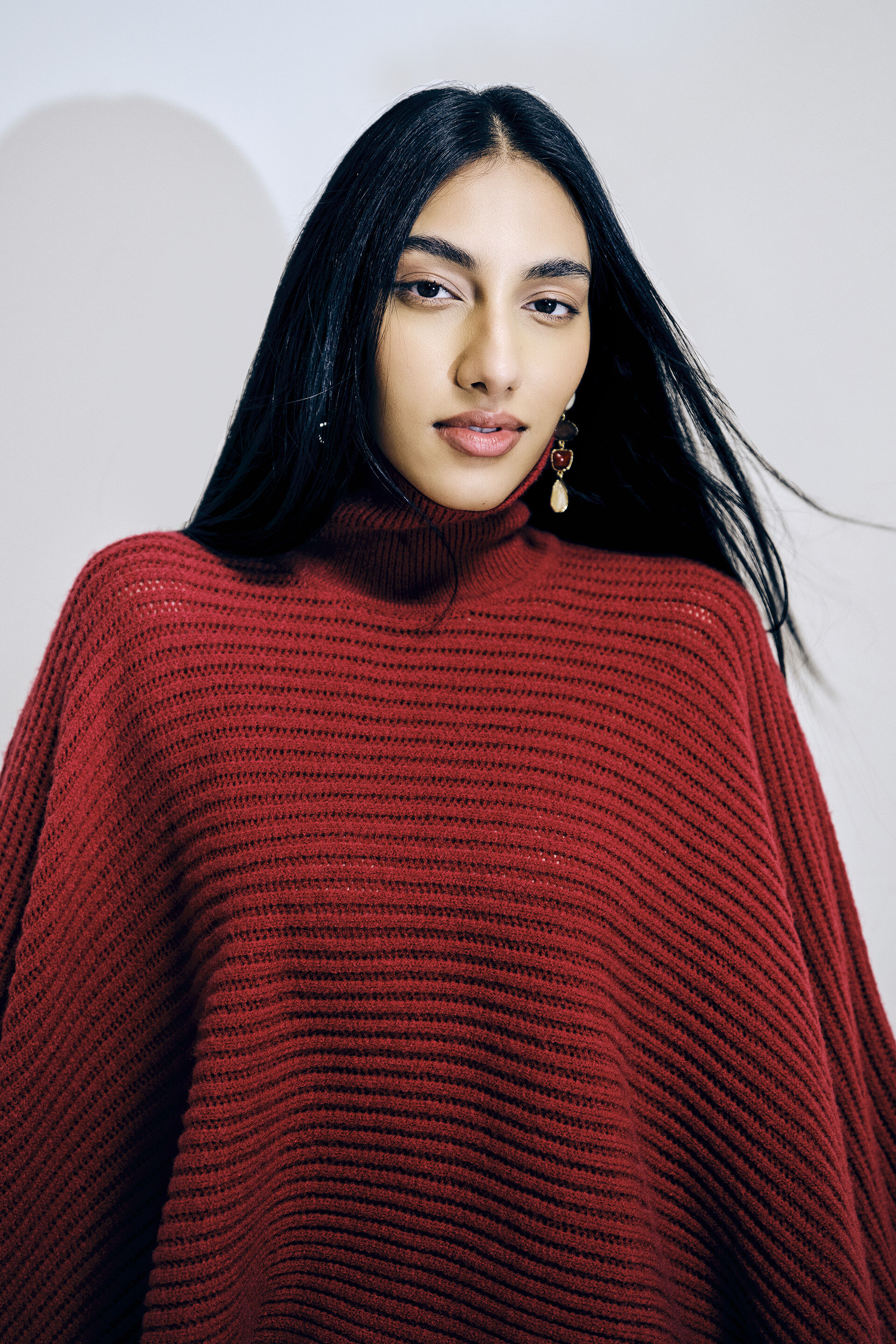 Deep Carmine Red Sweater, Wine, image 6